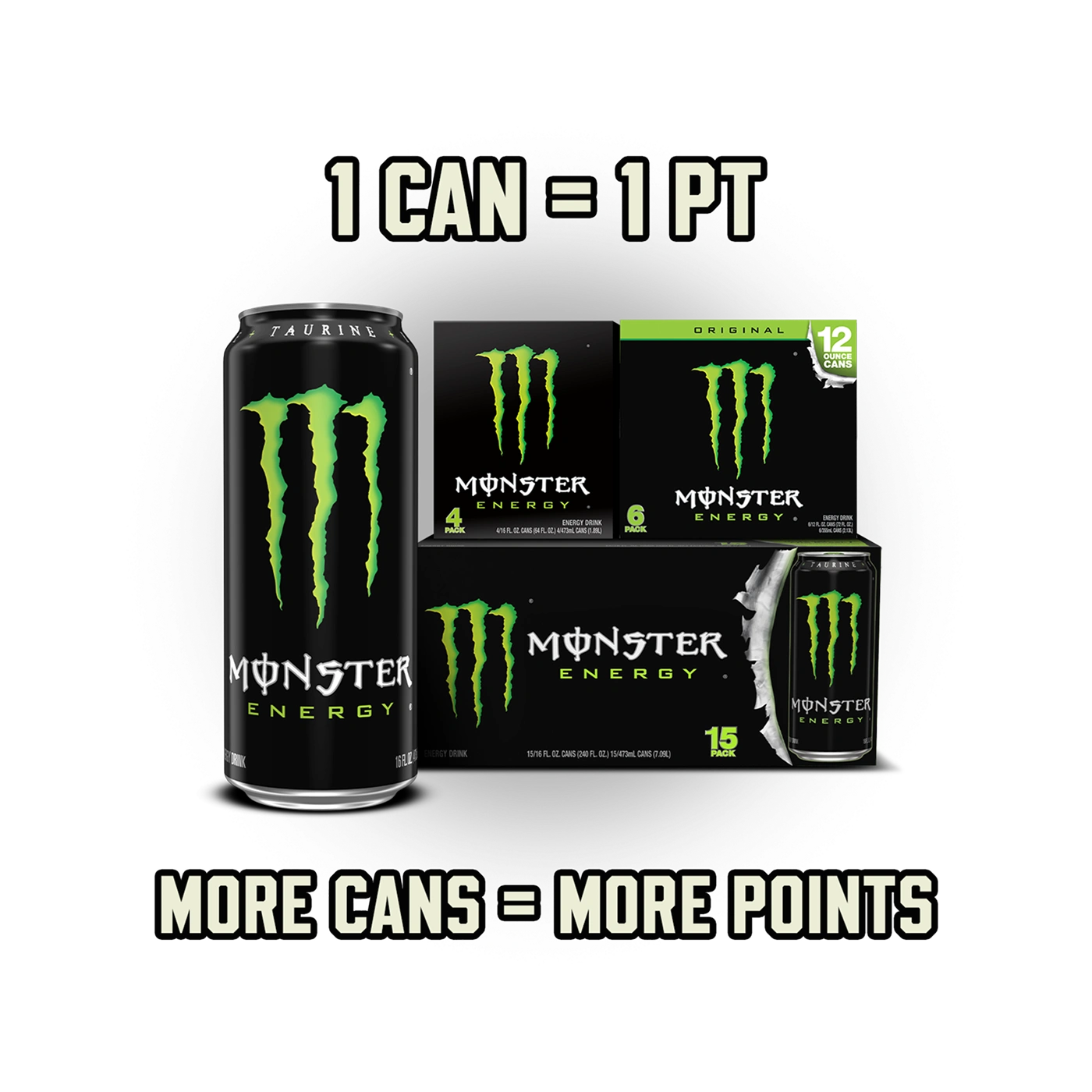cans image. 1 can = 1 point